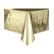 Plastic Table Cover Rectangle - Metallic Gold